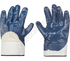 Schutzstrickhandschuhe mit Nitrilbeschichtung Hesler 10 (L) weiß-blau - image 39 | Product