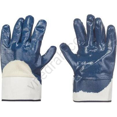 Protective knitted gloves with nitrile coating Hesler 10 (L) white-blue - image 39 | Product