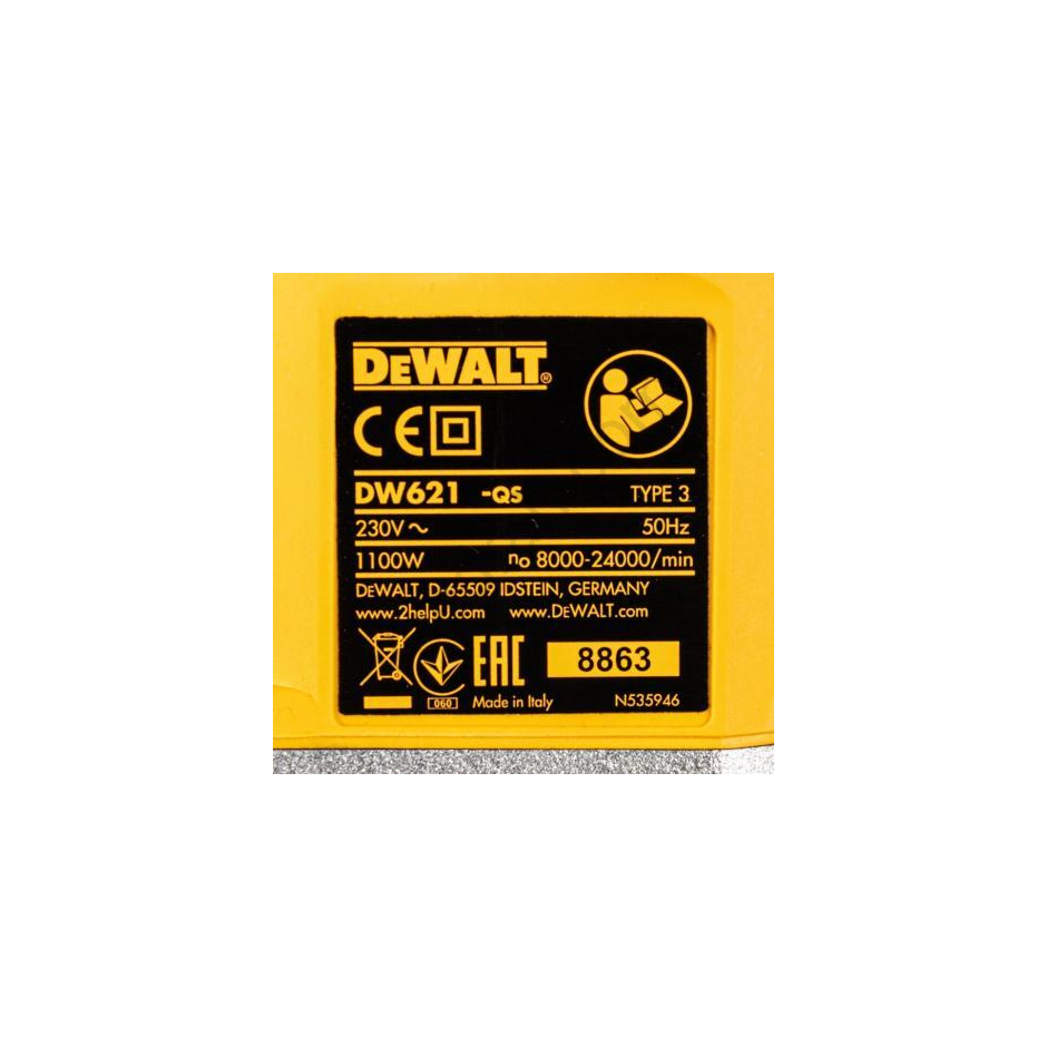 Фрезер электрический DeWalt DW621 1100 Вт - фото 193