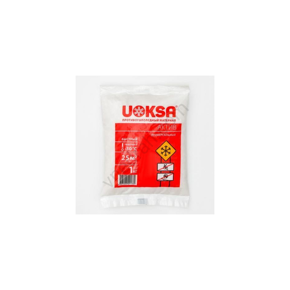 Реагент антигололёдный UOKSA «Актив», 1 кг, универсальный, работает при —30 °C, в пакете - фото 22